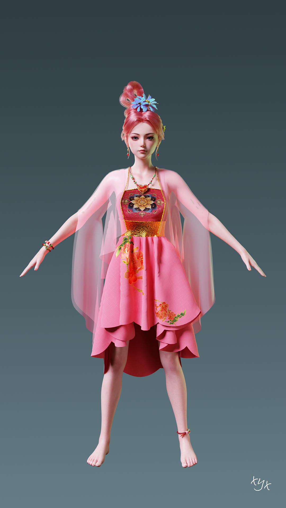 blender古风人物建模渲染