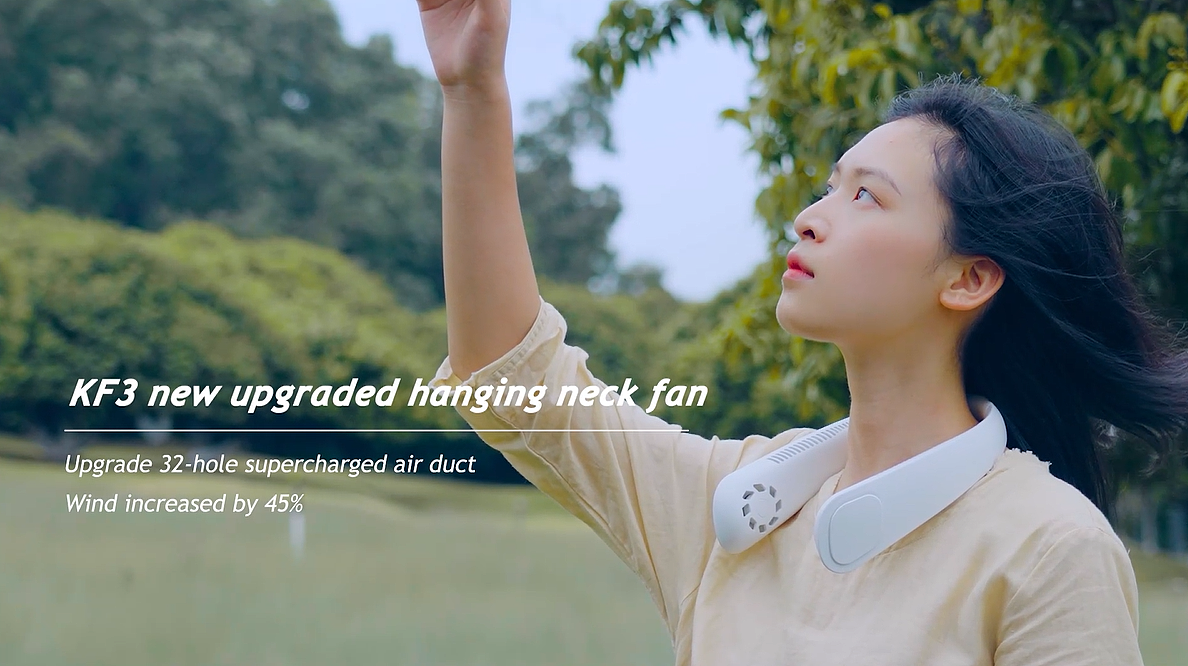 夏日挂脖风扇,季节产品视频