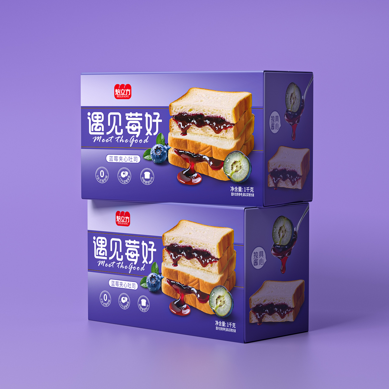 原创包装 | 蓝莓吐司包装设计