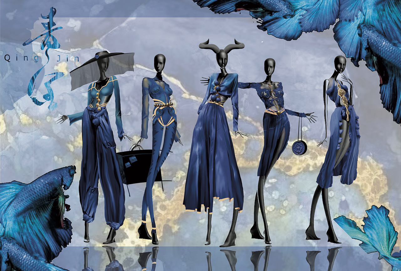 青金（服装设计）（图ZMzk0OTk5NDk2） - 其他服装 - 站酷设计师呆呆服装设计接稿原创素材 - 站酷ZCOOL