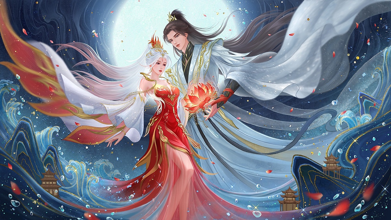 完美世界石昊和火灵儿（图ZMzk1MDAxNTYw） - 商业插画 - 站酷设计师画画的梓襄原创素材 - 站酷ZCOOL