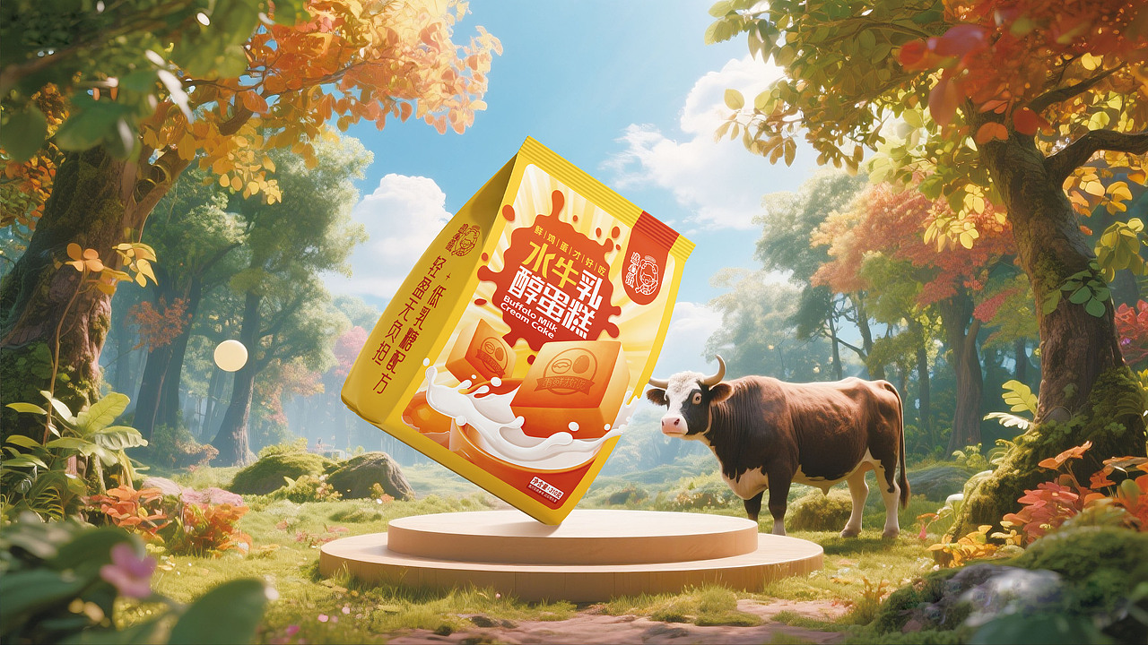 水牛乳醇蛋糕（图ZMzk1MDA5MTA0） - 包装 - 站酷设计师懒猫会设计原创素材 - 站酷ZCOOL