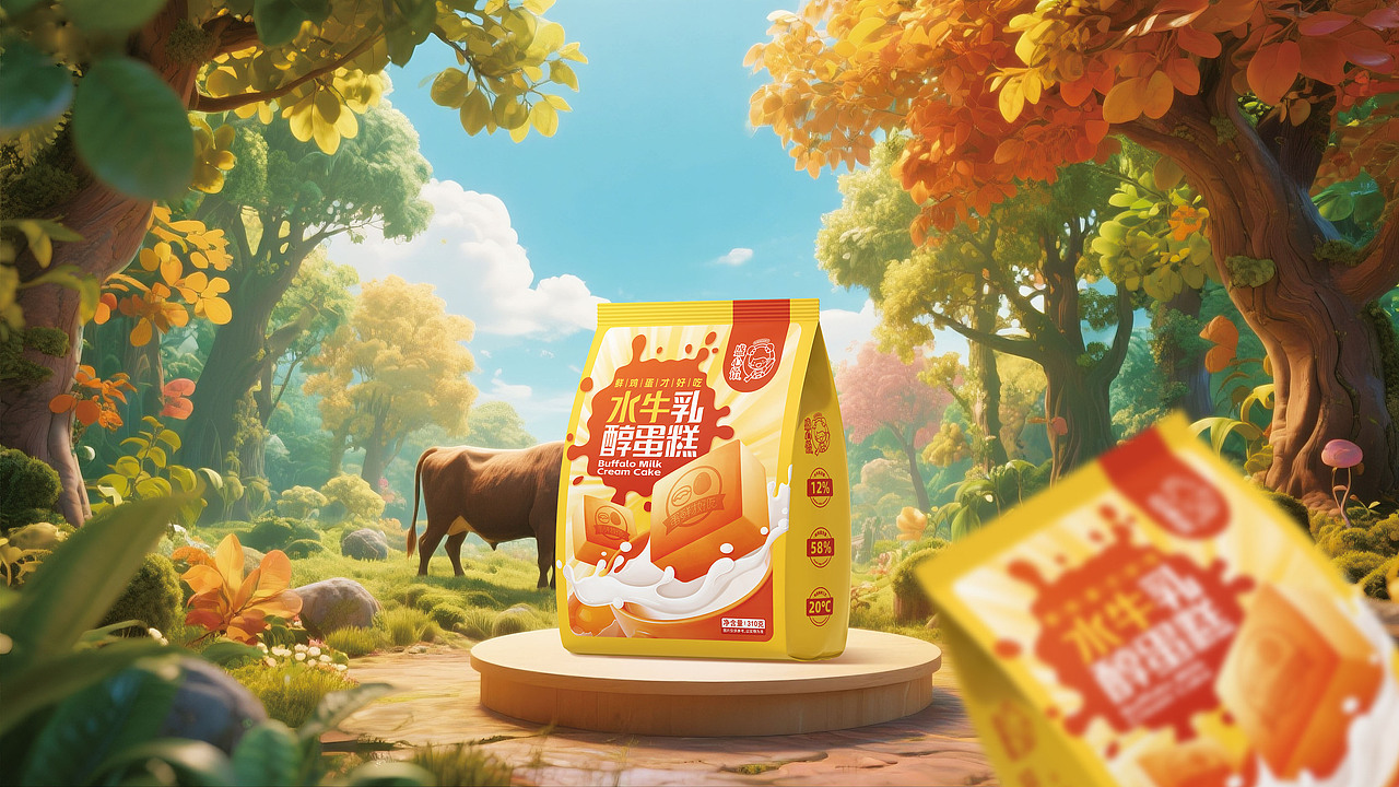 水牛乳醇蛋糕（图ZMzk1MDA5MTEy） - 包装 - 站酷设计师懒猫会设计原创素材 - 站酷ZCOOL