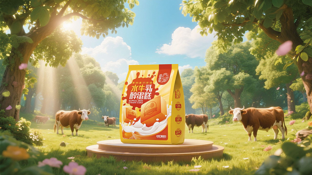 水牛乳醇蛋糕（图ZMzk1MDA5MTA4） - 包装 - 站酷设计师懒猫会设计原创素材 - 站酷ZCOOL