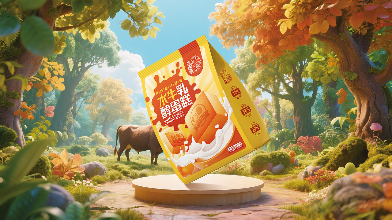水牛乳醇蛋糕（图ZMzk1MDA5MTI0） - 包装 - 站酷设计师懒猫会设计原创素材 - 站酷ZCOOL