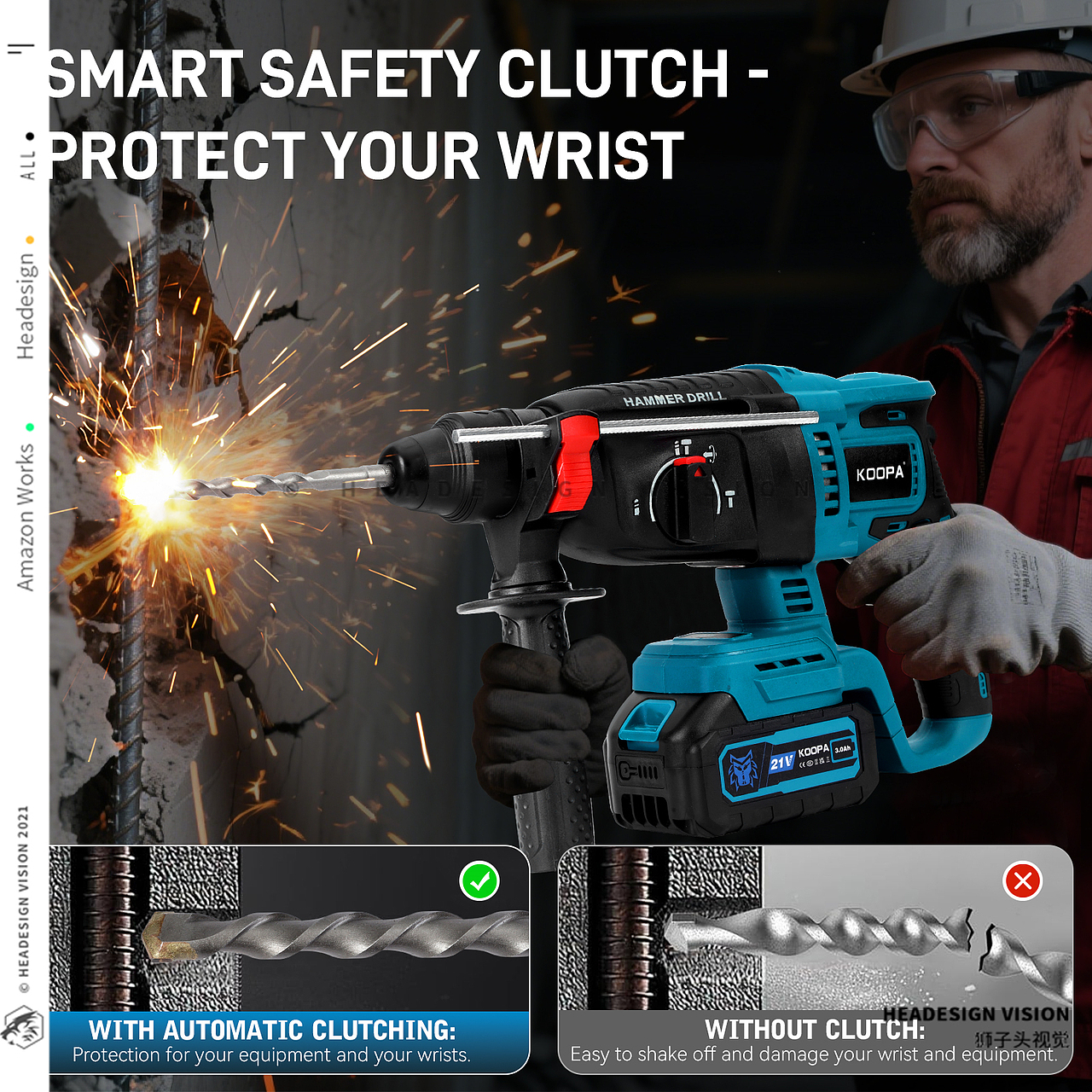 电钻产品拍摄_主图设计_A+页面设计-狮子头视觉