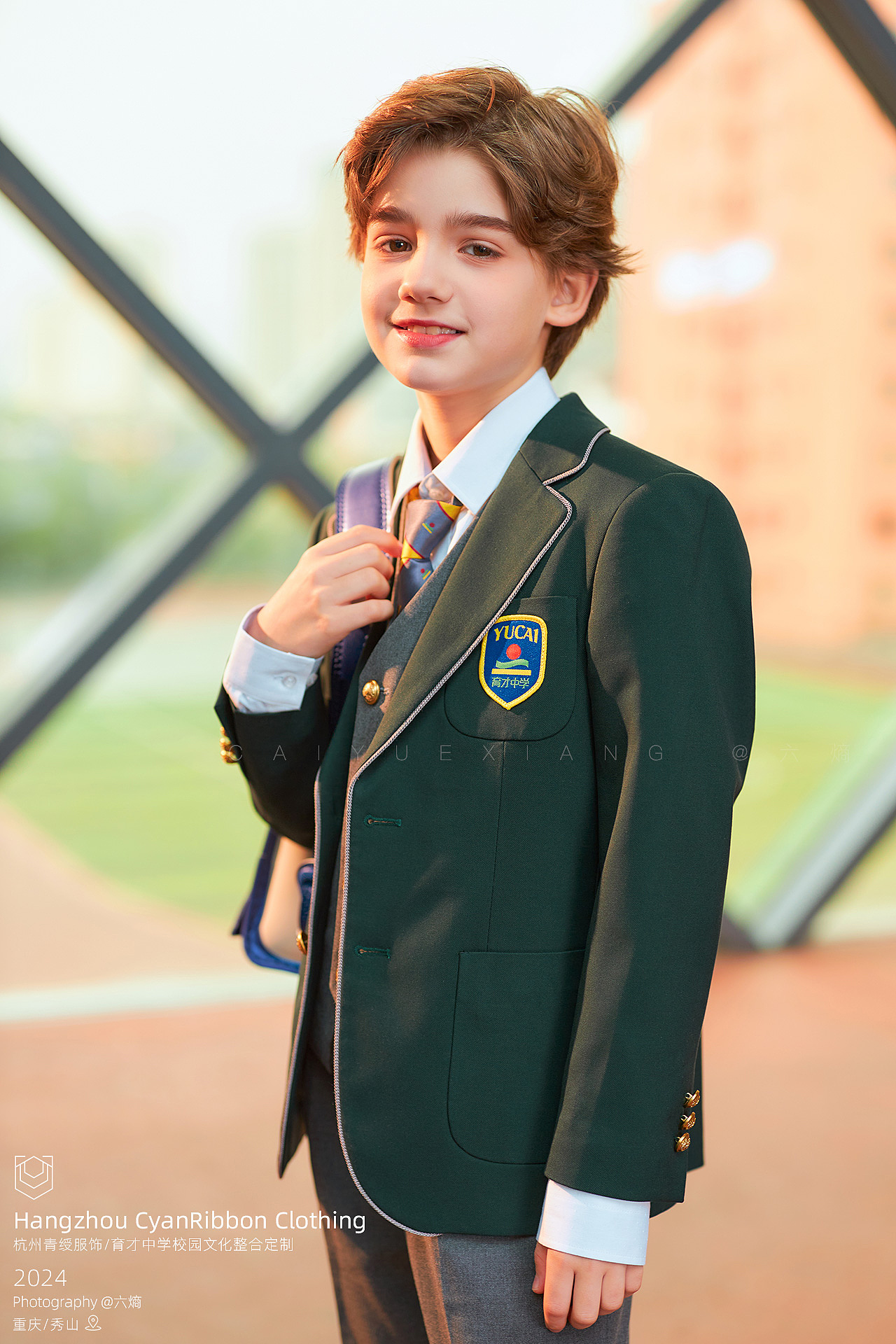 Hangzhou CyanRibbon Clothing 中学校服拍摄-西装马甲