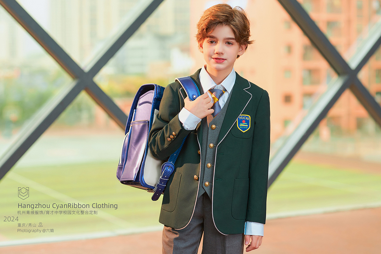Hangzhou CyanRibbon Clothing 中学校服拍摄-西装马甲