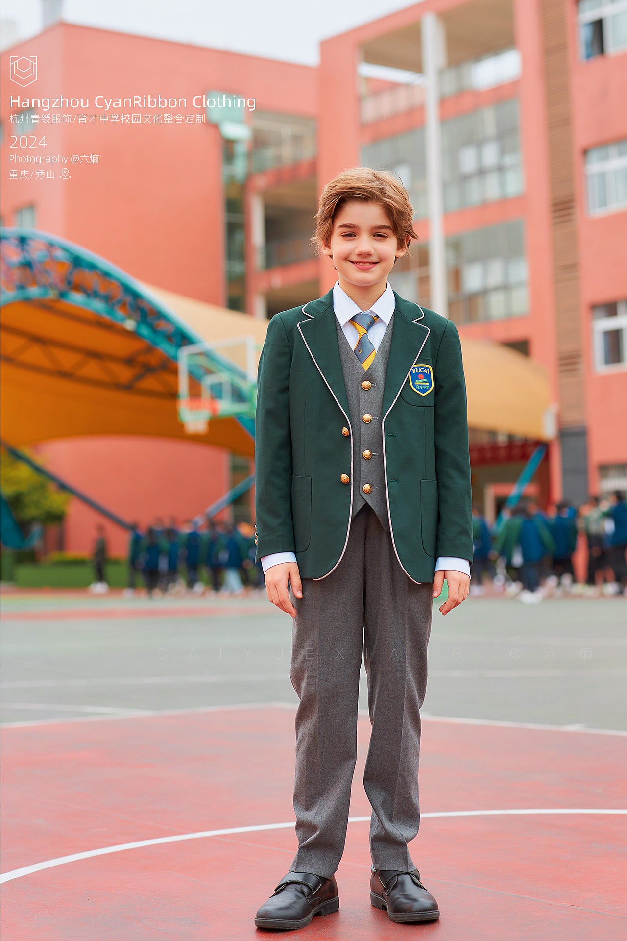 Hangzhou CyanRibbon Clothing 中学校服拍摄-西装马甲