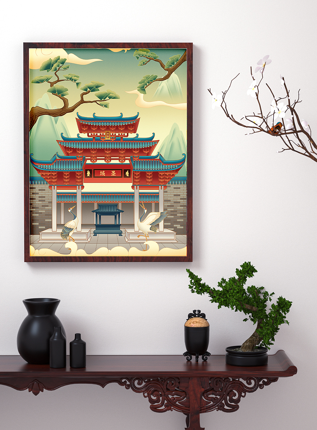 文创插画—佛山祖庙