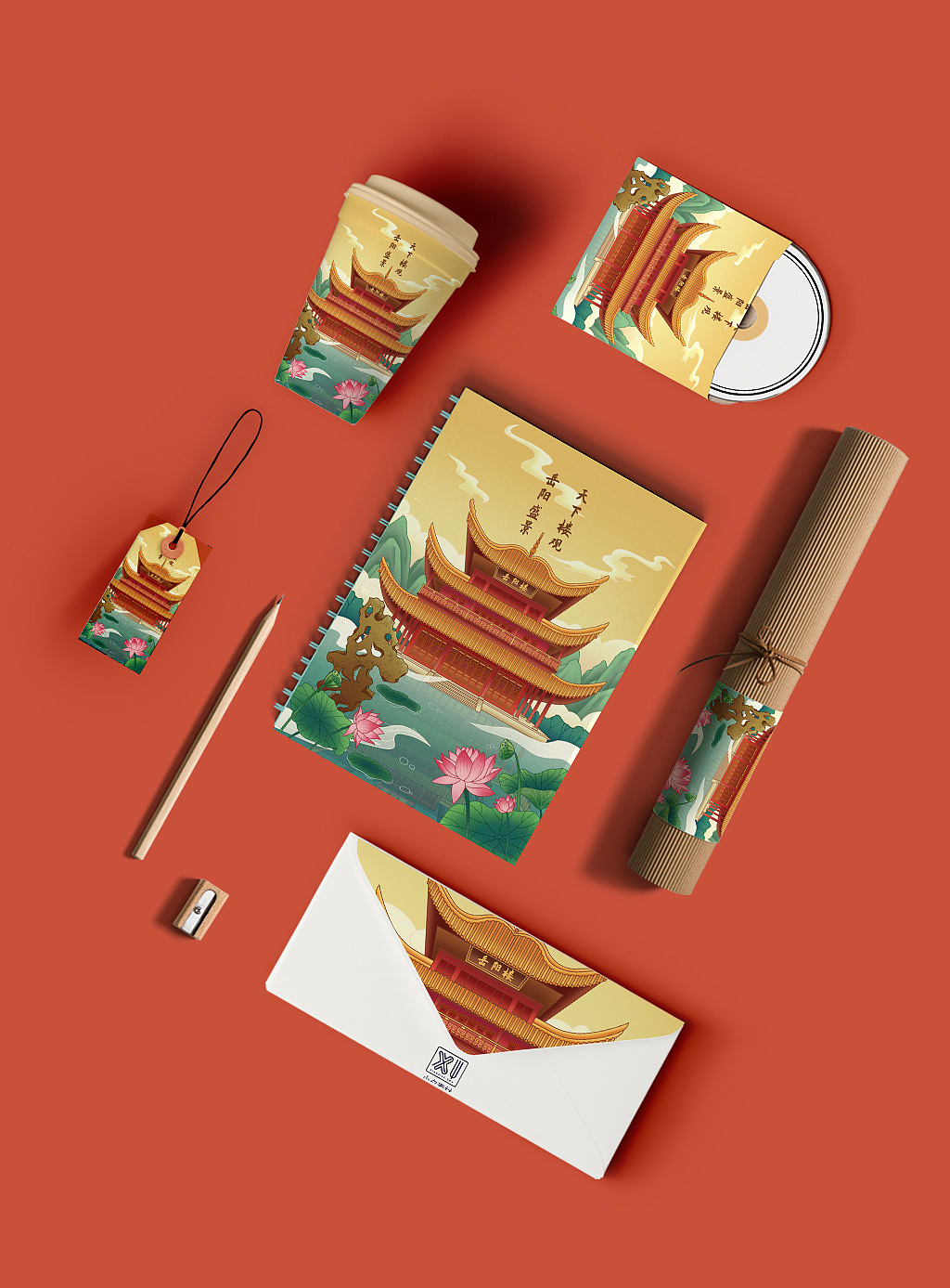 文创插画—岳阳楼（图ZMzk1MDU5MzEy） - 商业插画 - 站酷设计师Yy叶余原创素材 - 站酷ZCOOL