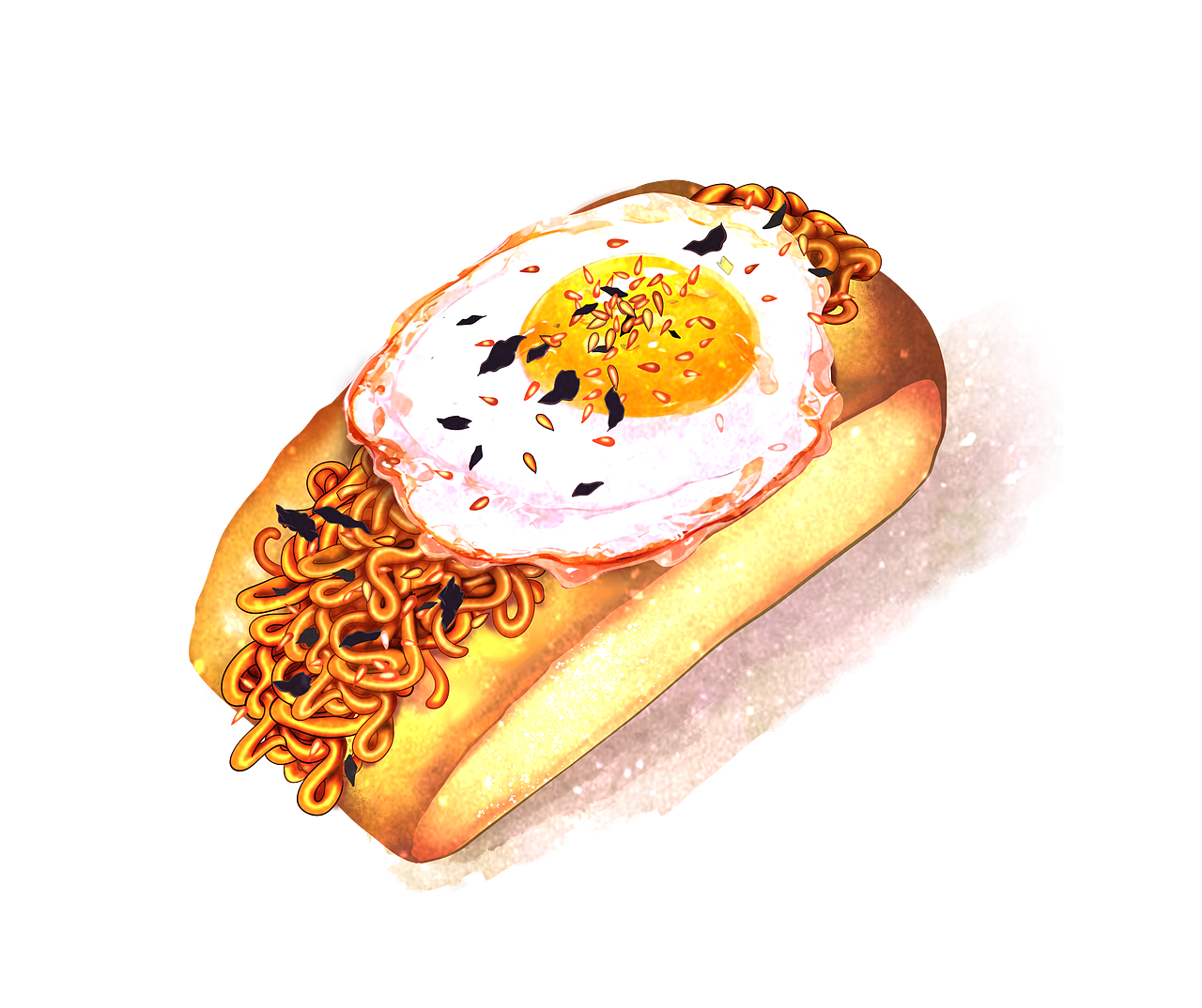 菜品手绘插画