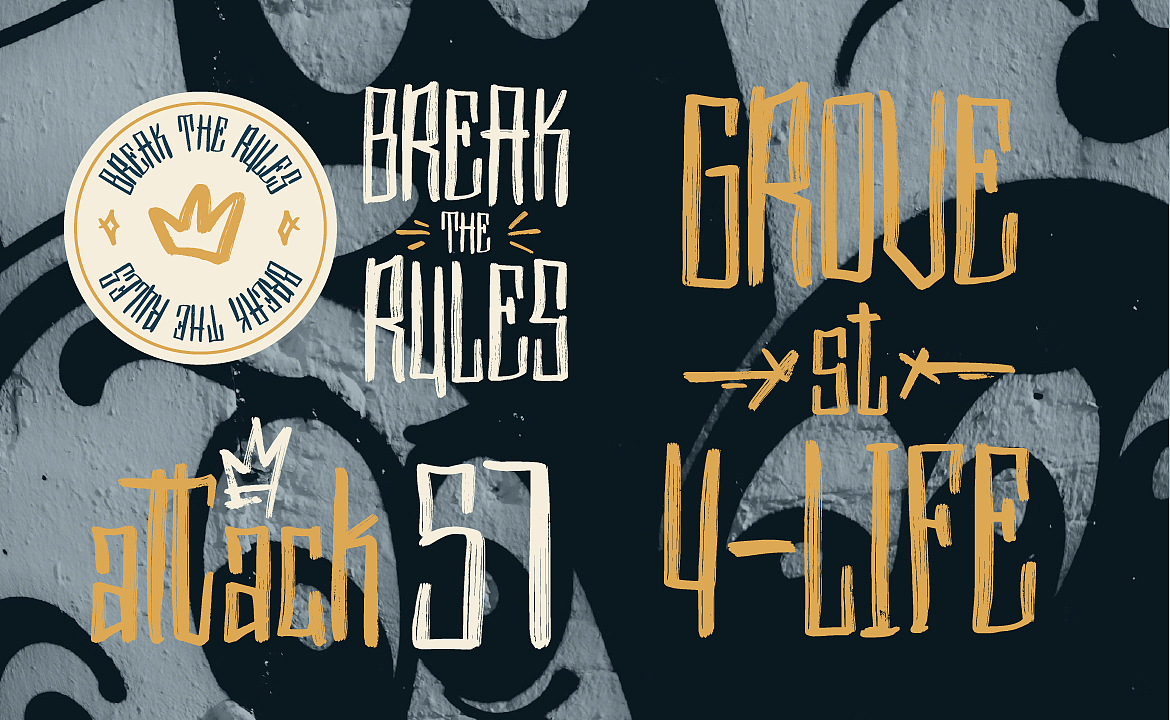 复古街头艺术嘻哈涂鸦海报封面标题手写压缩英文字体（图ZMzk1MDY2NTUy） - 字体/字形 - 站酷设计师最西文集原创素材 - 站酷ZCOOL