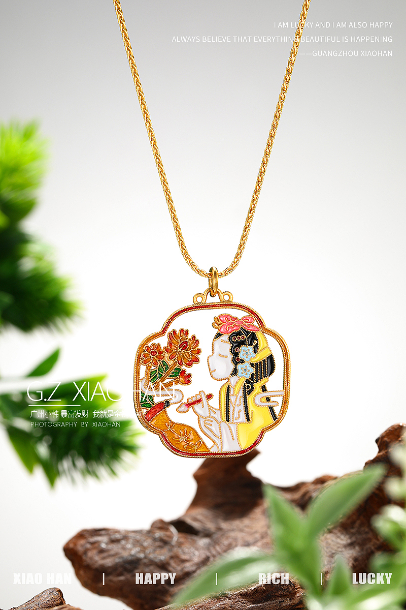 电商饰品拍摄 新中式饰品 古风首饰 国潮 黄金项链拍摄