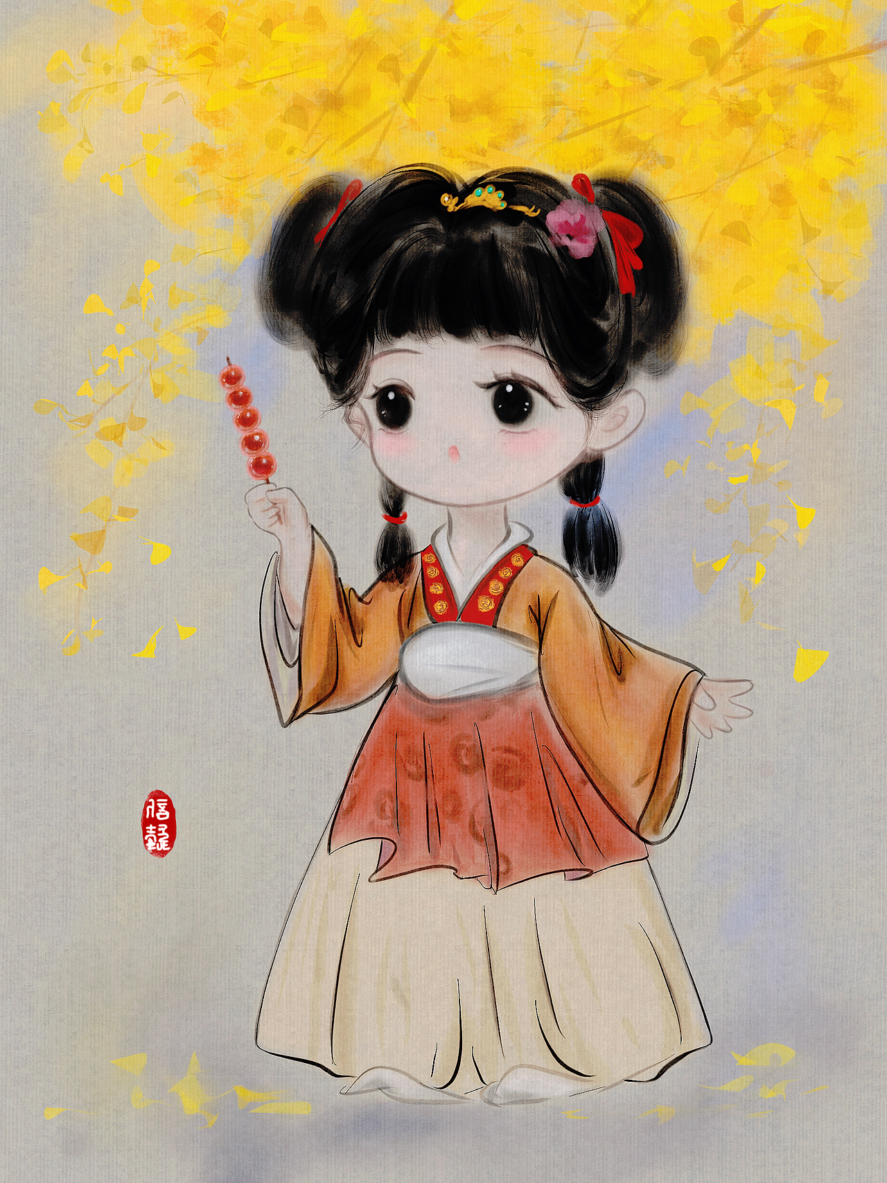 【萌萌水墨】系列插画