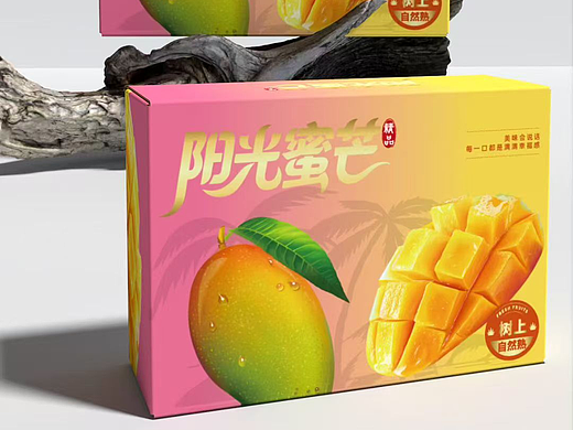 手绘芒果包装设计礼盒