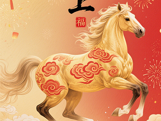 “马上 xx” 马年海报