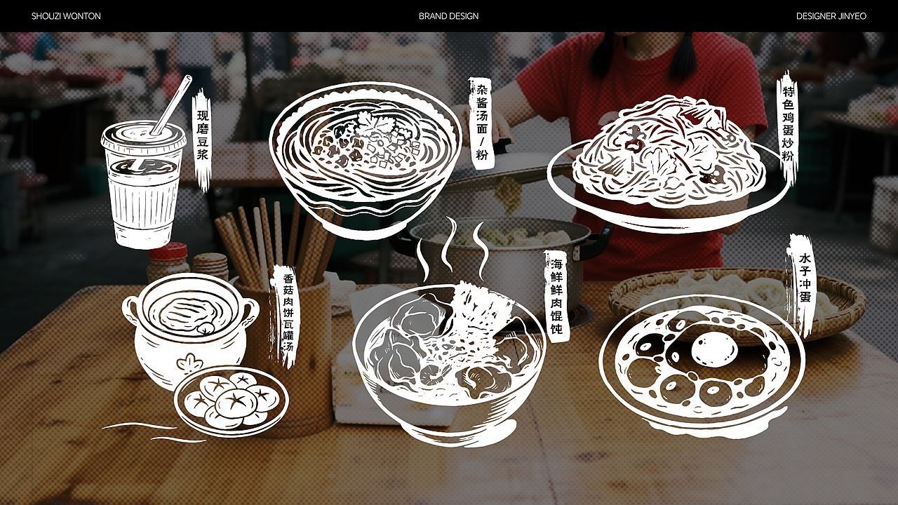 瘦子馄饨 | 餐饮品牌全案设计 | 标志/VI/包装