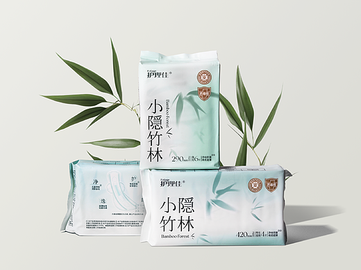 FGD&护理佳®小隐竹林系列卫生巾包装设计