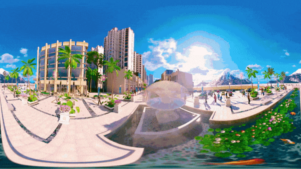 铺面街道VR360全景动画展示1