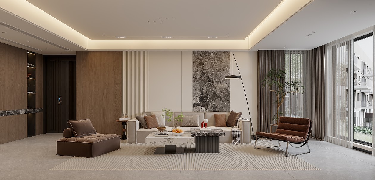 现代简约客餐厅效果图表现