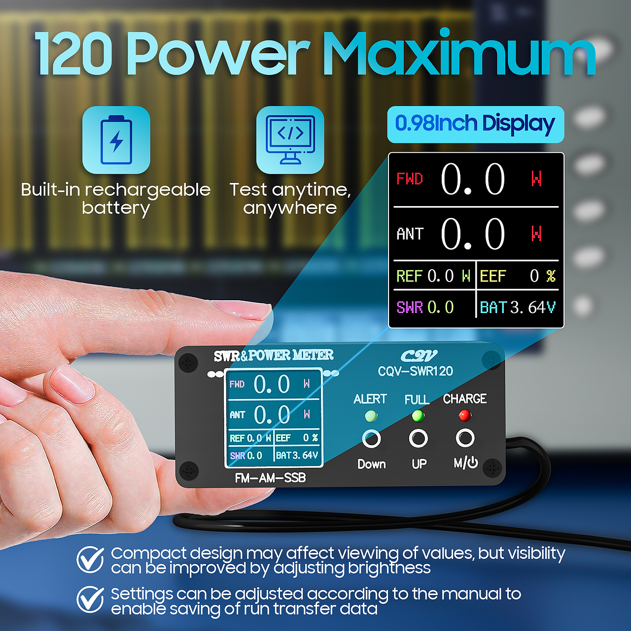 彩屏数字功率驻波表亚马逊主图