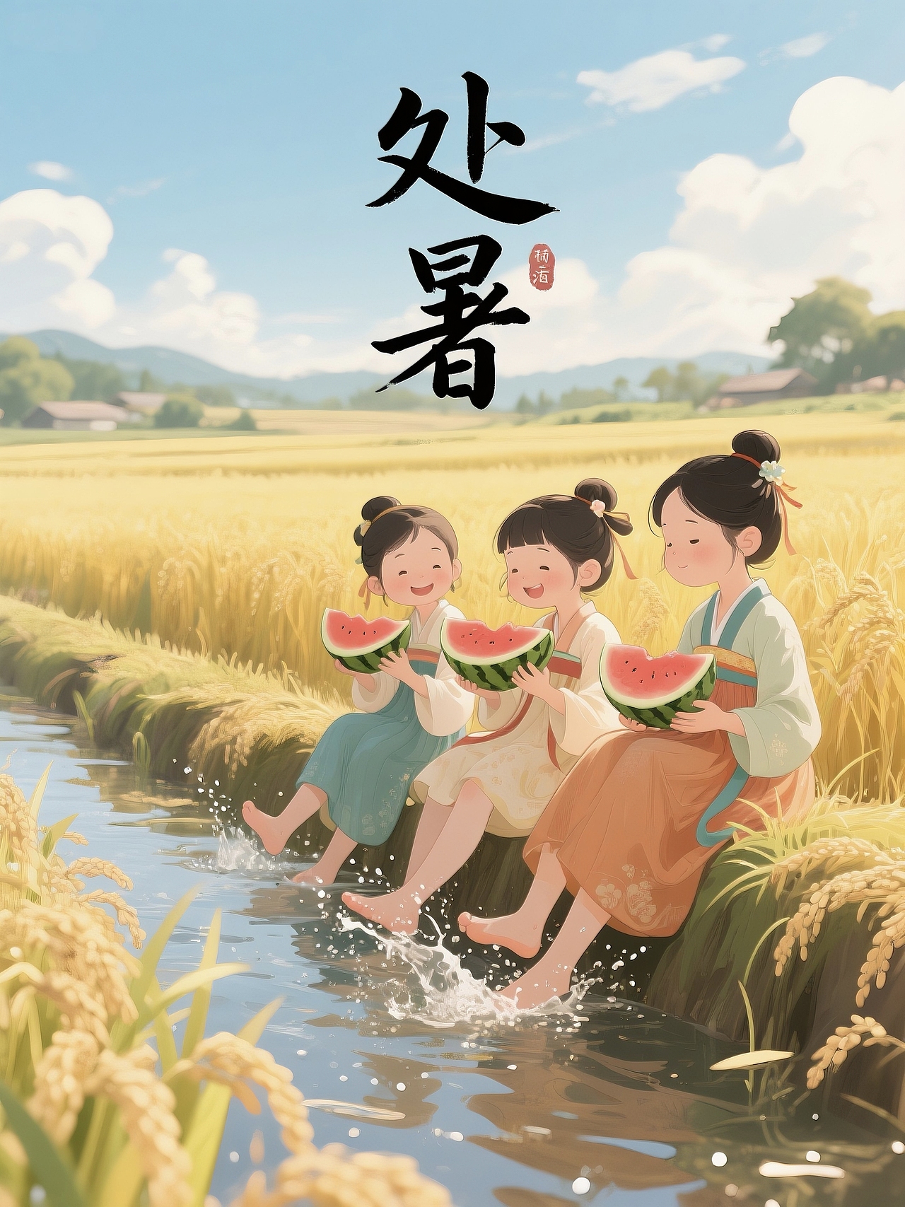 处暑海报插画集