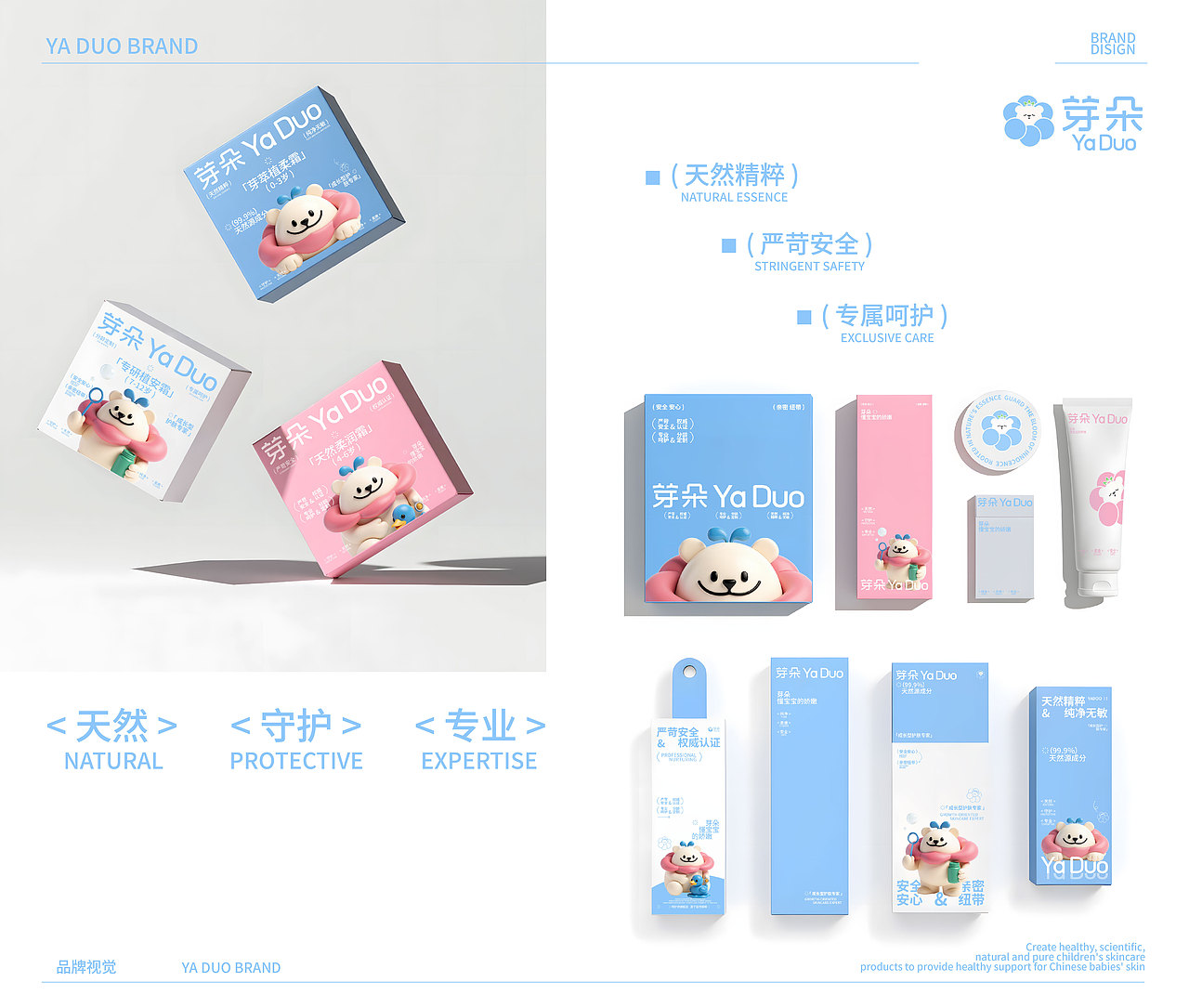 芽朵YA DUO儿童护肤品牌丨品牌全案/LOGO/IP吉祥物(图ZMzk1MTM0NTg4) - 品牌 - 站酷设计师橙子lucky原创素材 - 站酷ZCOOL