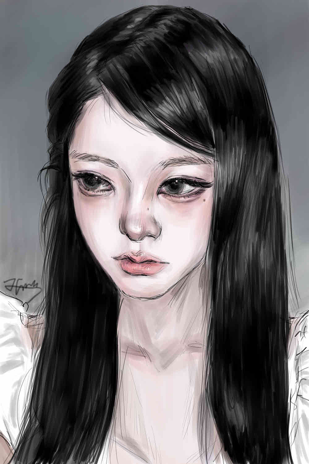 暗黑清冷的美女