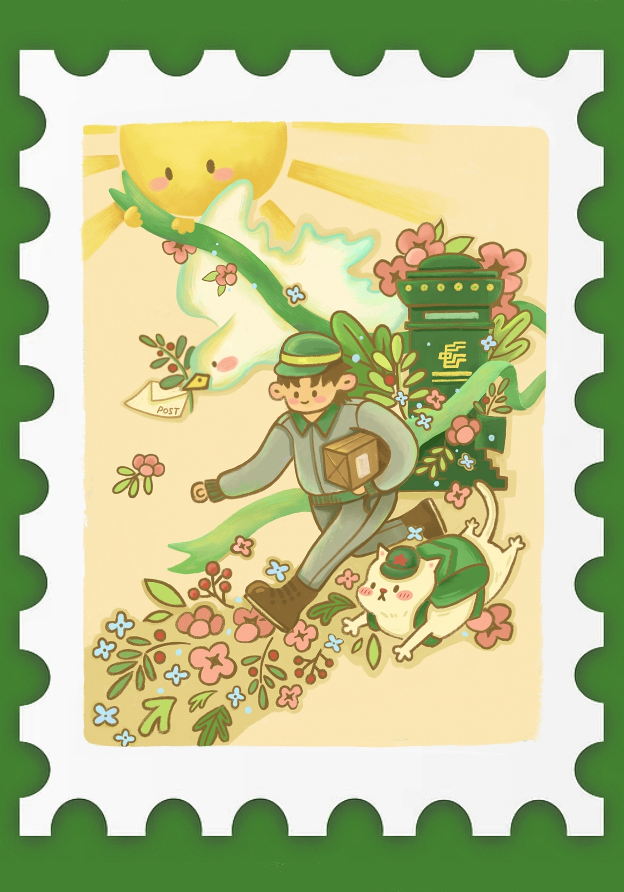 是黄绿色合集！（图ZMzk1MTQ3Njcy） - 儿童插画 - 站酷设计师插画师有茸原创素材 - 站酷ZCOOL