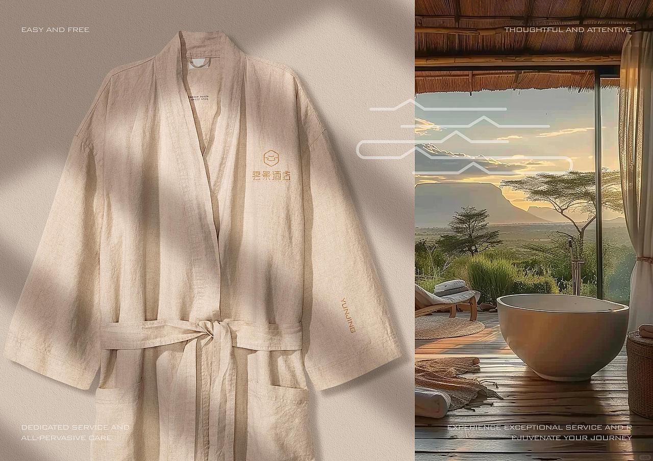 云景酒店 VI 手册设计:自然与奢华的视觉共鸣