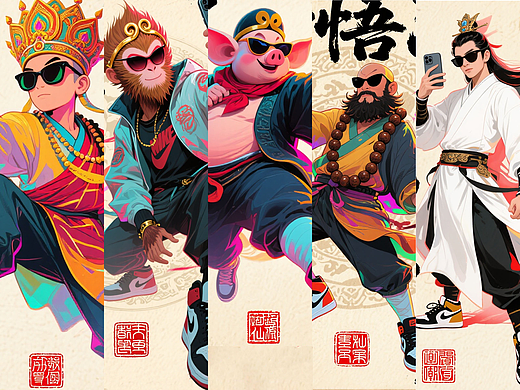 【国潮来袭】玄学壁纸创作（个人主页-ZNzIzOTk2NzY=） - 艺术插画 - 站酷设计师Lyra绘梦原创素材 - 站酷ZCOOL