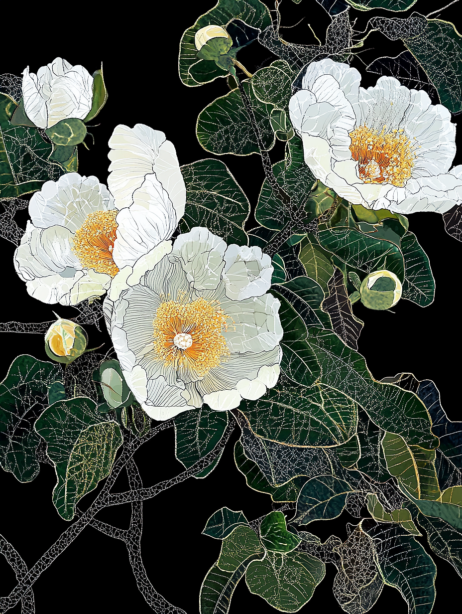 黑夜里的白茶画（图ZMzk1MTUzODIw） - 商业插画 - 站酷设计师草木_原创素材 - 站酷ZCOOL