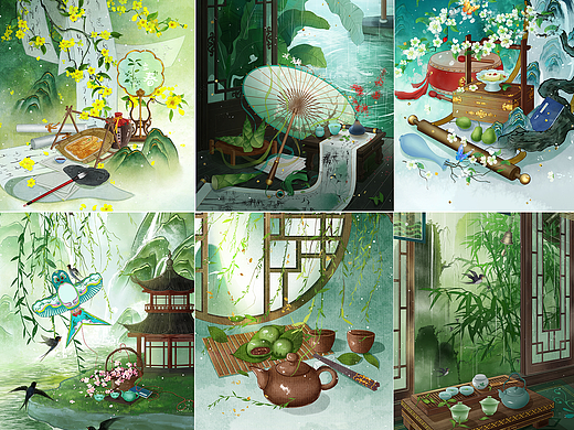 二十四节气系列插画——春季篇