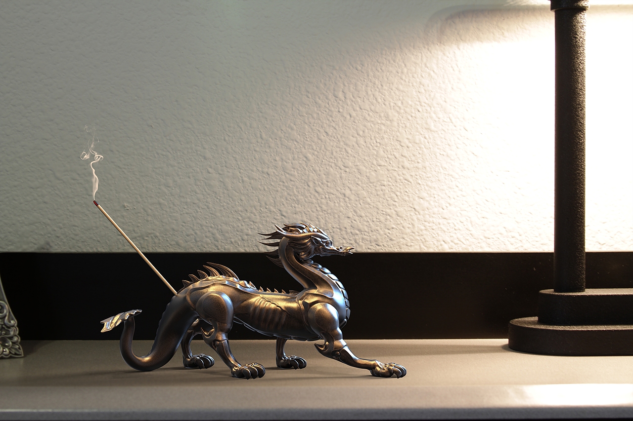 以龙作品作为香插