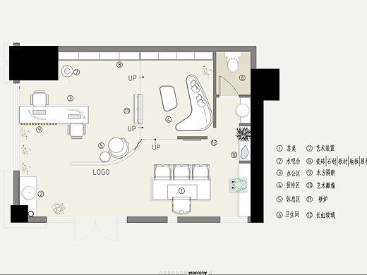 空间设计工作室平面方案