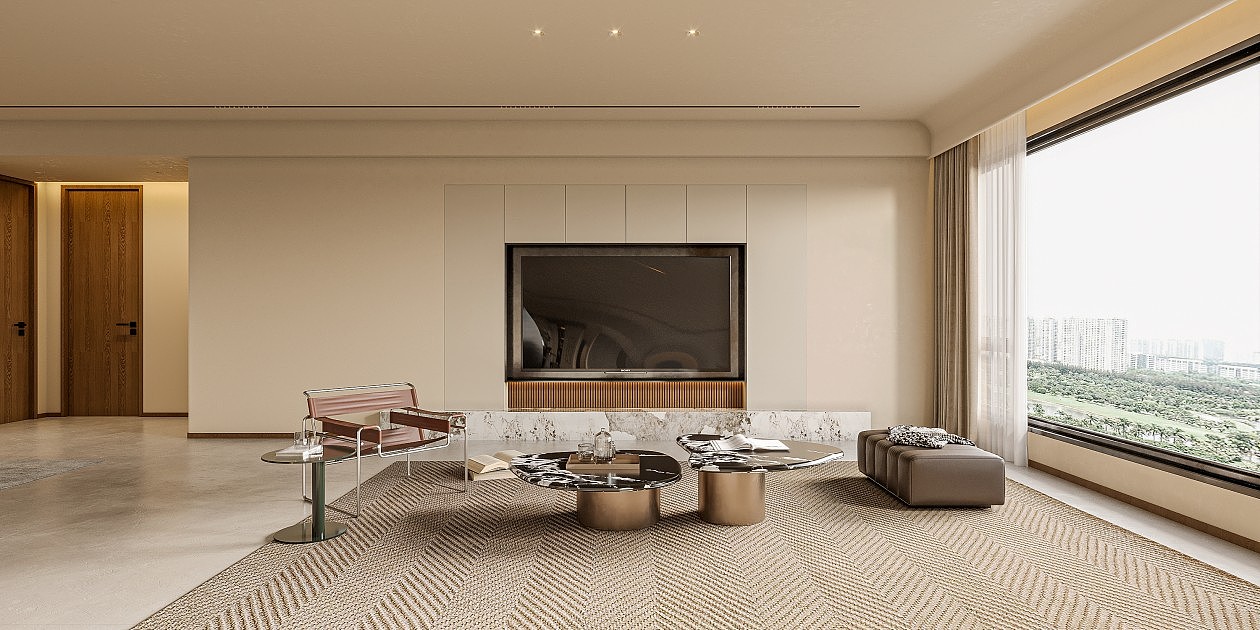 简约风客餐厅效果图表现