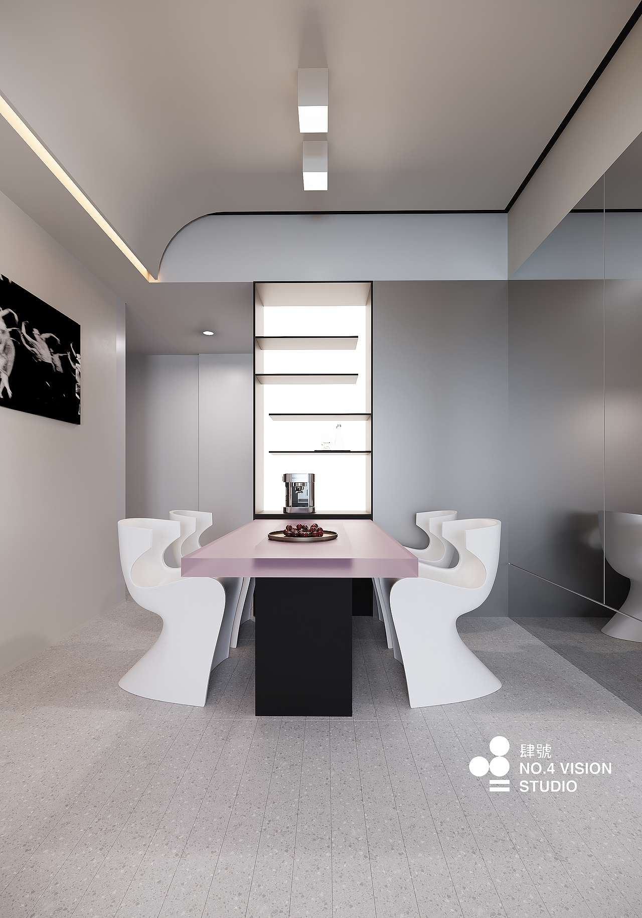 现代韩式小型公寓 白色单身公寓