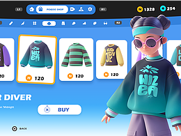 休閑類游戲界面概念設計/滑板/POGO