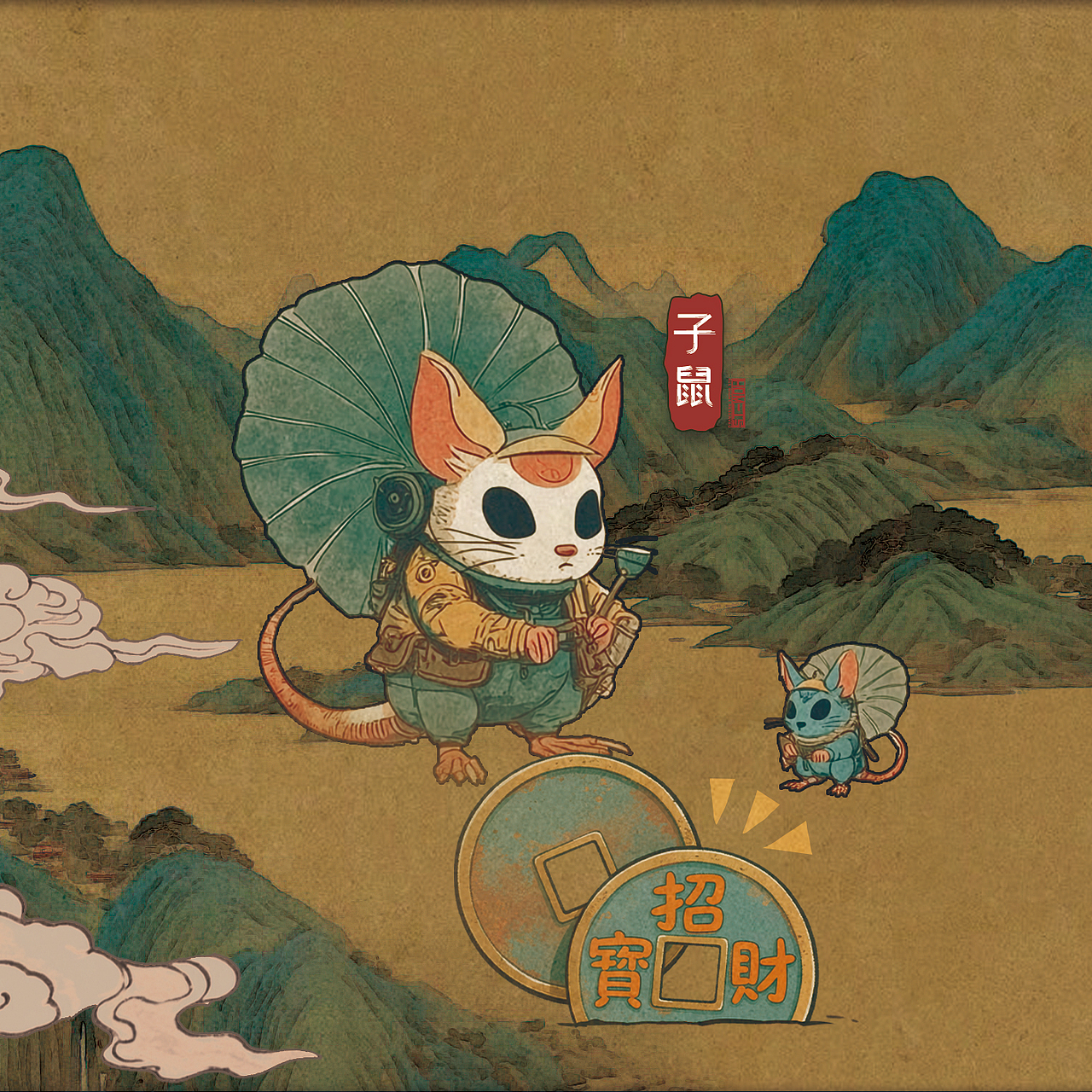 《山海-萌宠录》十二生肖插画长卷（图ZMzk1MTk2NTk2） - 创作习作 - 站酷设计师翁坤鸿原创素材 - 站酷ZCOOL