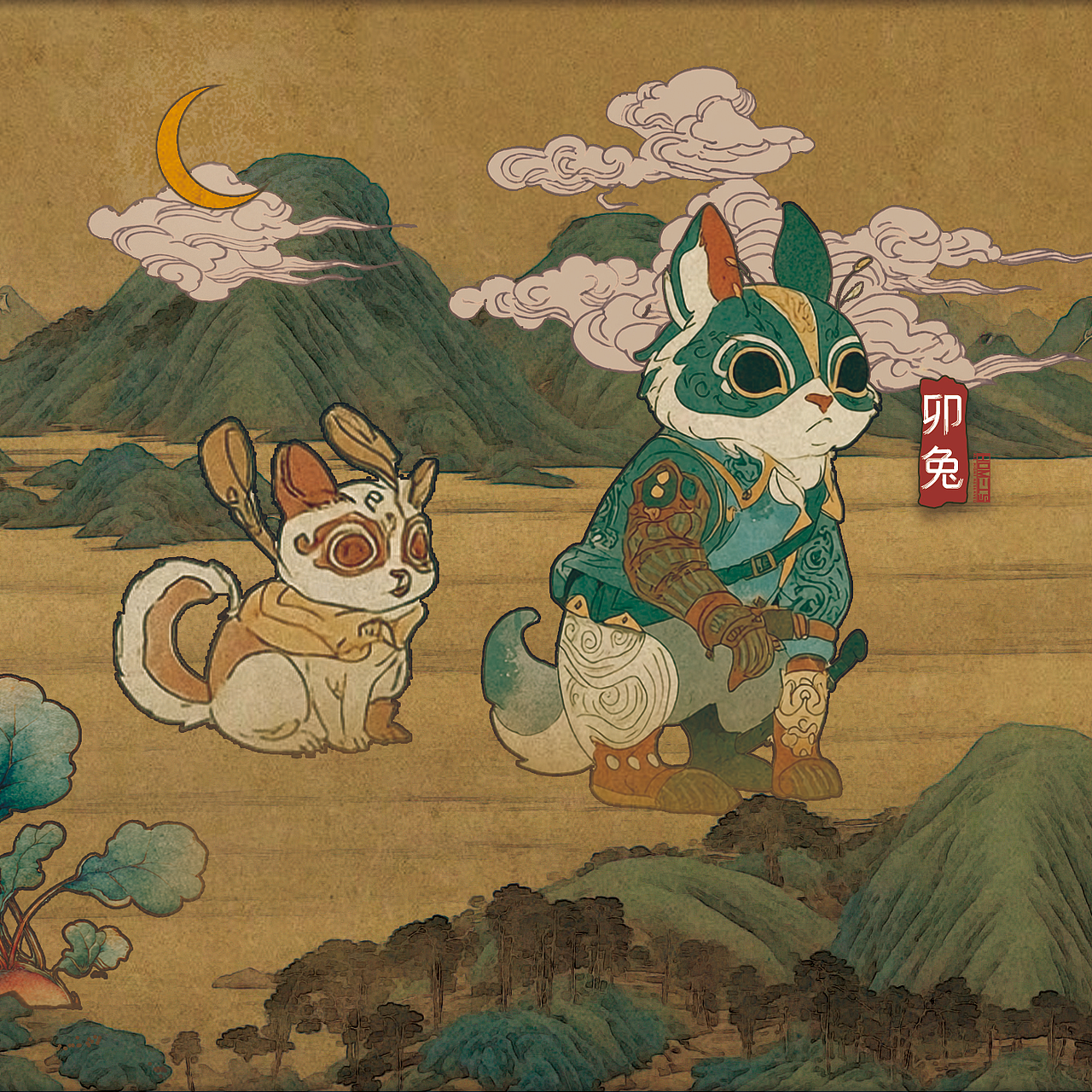 《山海-萌宠录》十二生肖插画长卷（图ZMzk1MTk2NjA4） - 创作习作 - 站酷设计师翁坤鸿原创素材 - 站酷ZCOOL