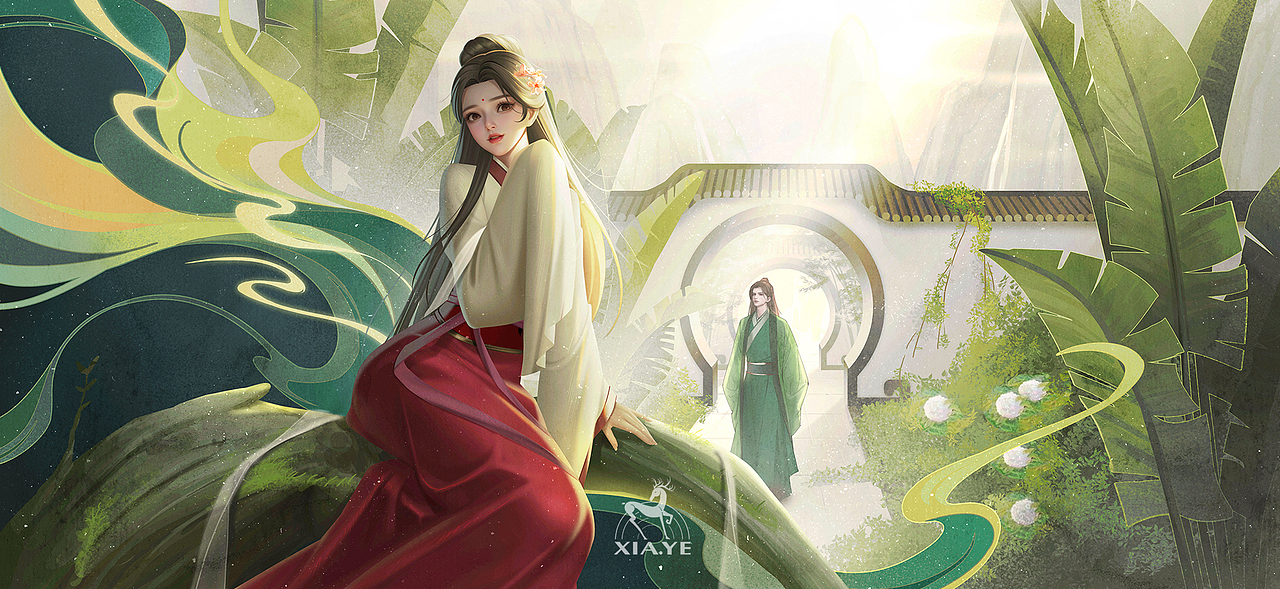 聊斋志异之婴宁第二部分（图ZMzk1MjAyNjY0） - 商业插画 - 站酷设计师画画的夏夜原创素材 - 站酷ZCOOL