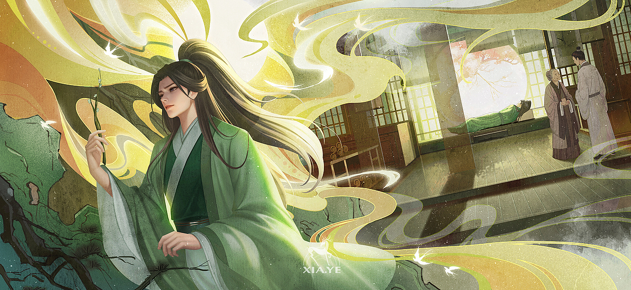 聊斋志异之婴宁第二部分（图ZMzk1MjAyNjUy） - 商业插画 - 站酷设计师画画的夏夜原创素材 - 站酷ZCOOL