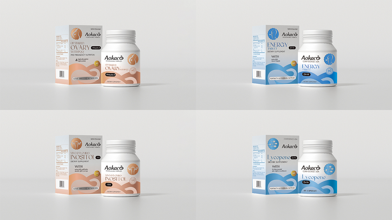 Aokaco/孕产全周期营养健康品牌设计/包装/vi设计（图ZMzk1MjA2NjI4） - 包装 - 站酷设计师抢了辣条还想跑原创素材 - 站酷ZCOOL