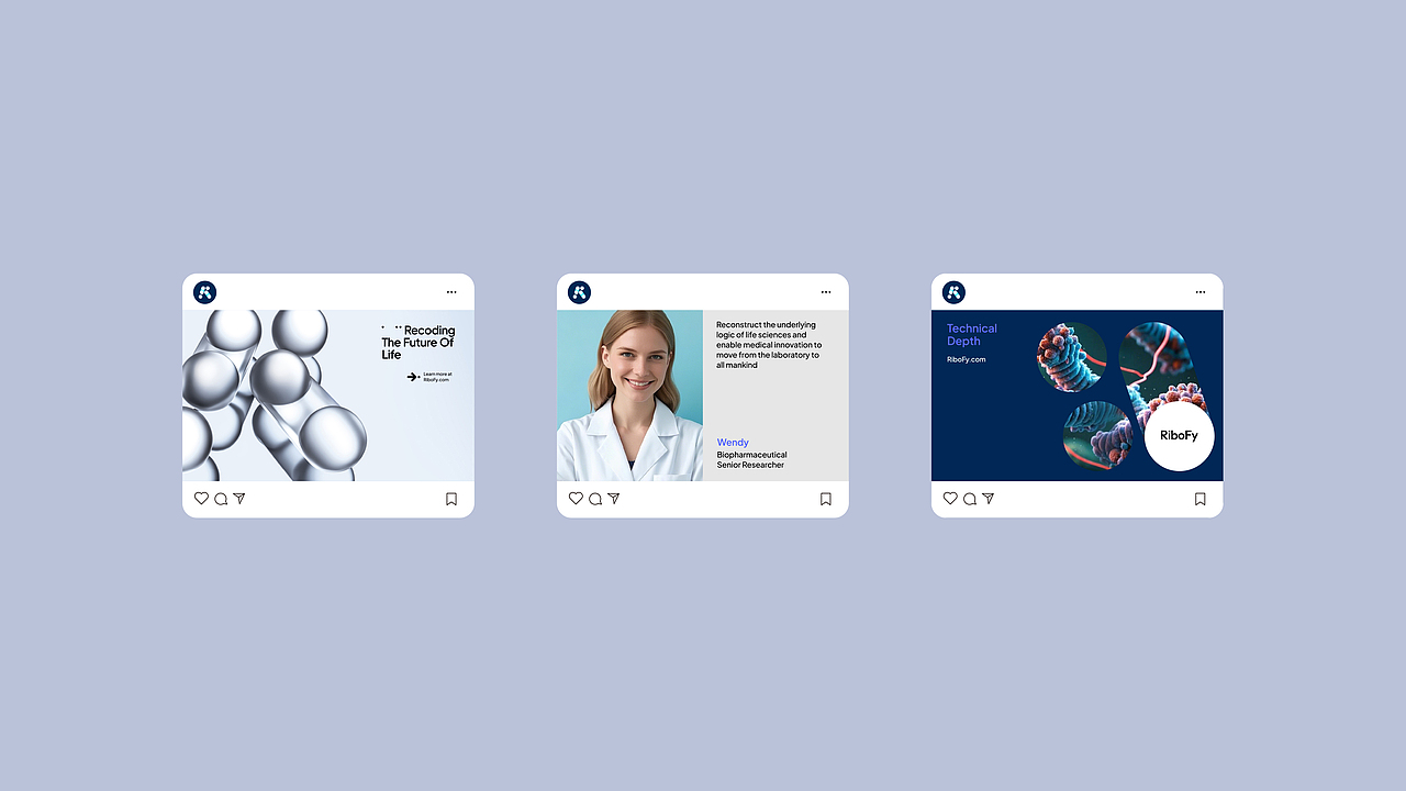 RiboFy生物医药品牌logo设计/VI设计