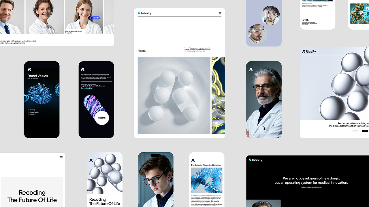 RiboFy生物医药品牌logo设计/VI设计