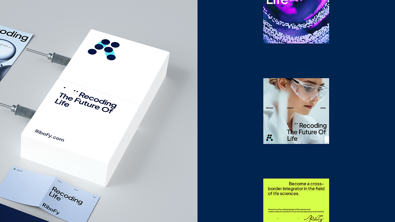 RiboFy生物医药品牌logo设计/VI设计
