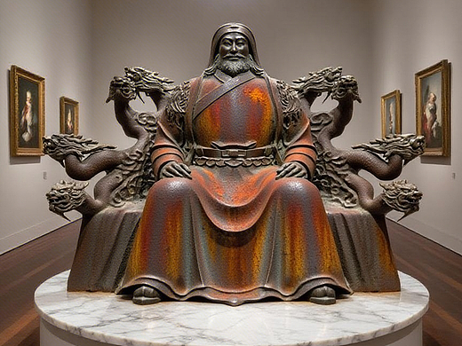 雕塑艺术家赵玉昌设计作品《成吉思汗》雕塑像