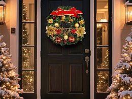 亚马逊主图A+设计 圣诞节日花环