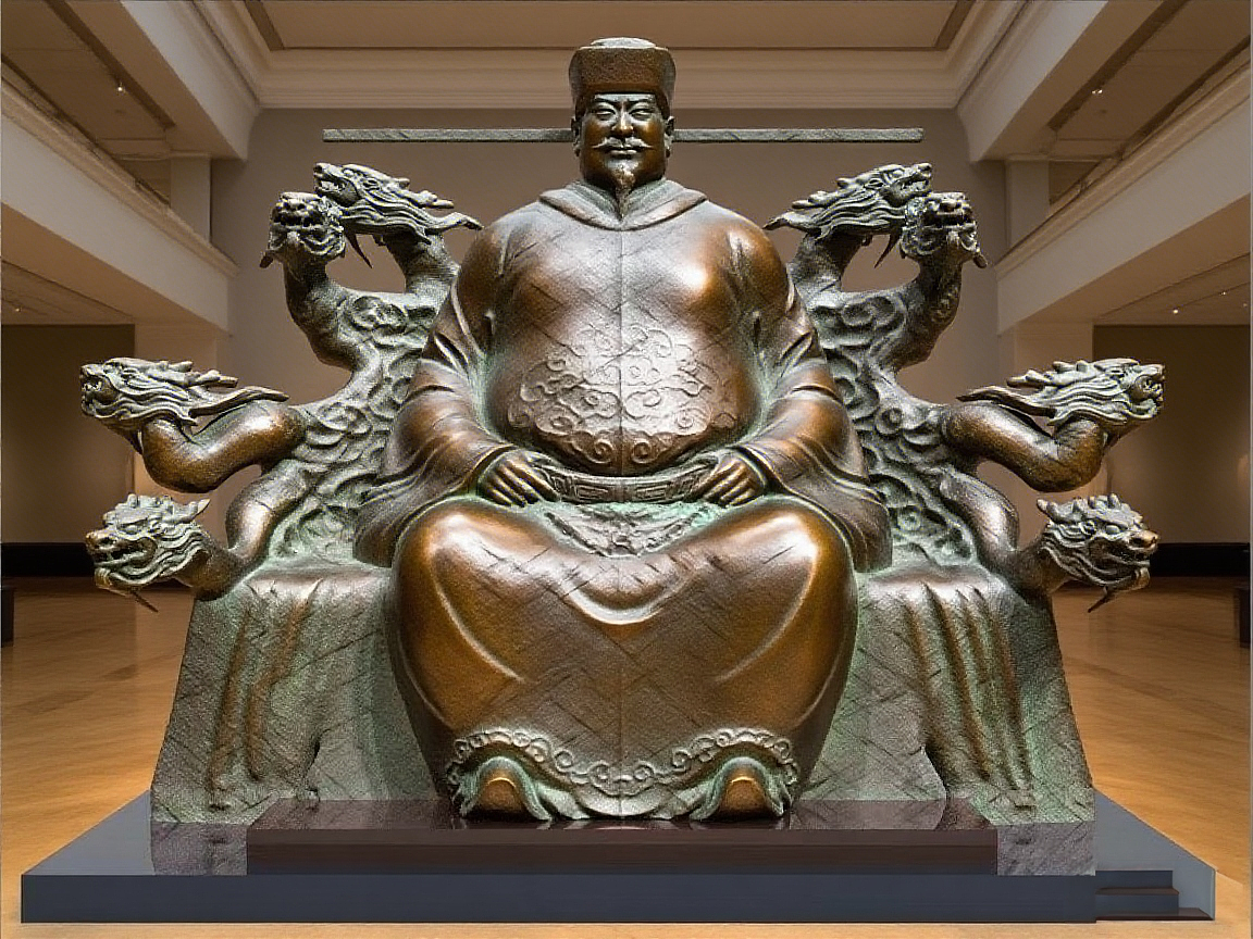 赵玉昌作品宋太祖《赵匡胤》雕塑像欣赏